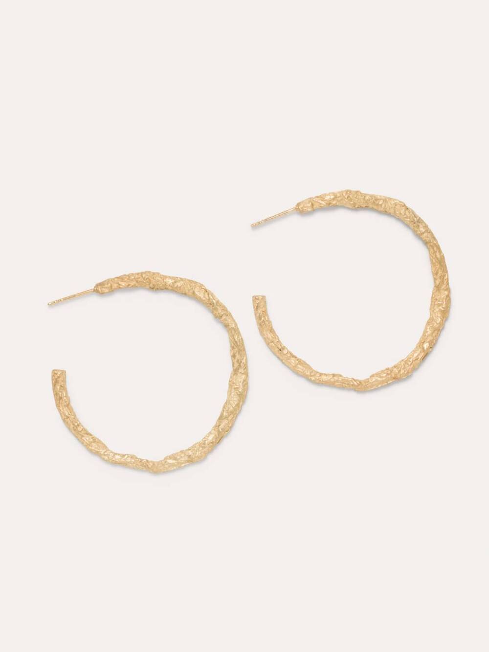 NEW COMPLETEDWORKS women's vermeil hammered hoop earrings in gold
